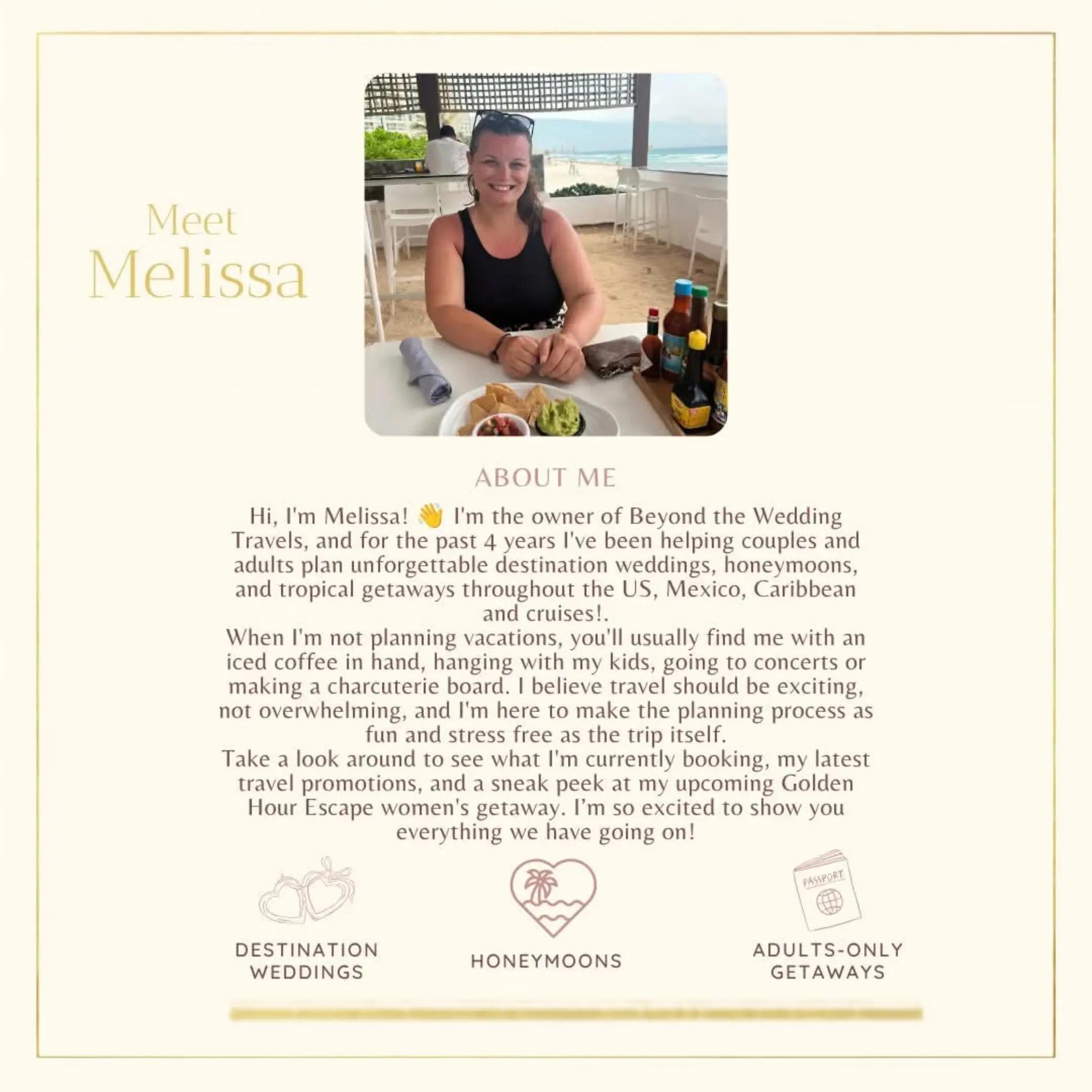 @Melissa | Wedding Travel Agent