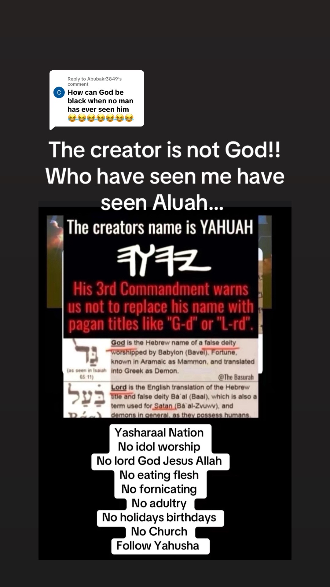 @Yahusha the man