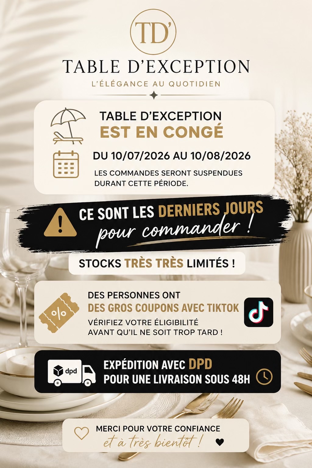 @Table d'exception