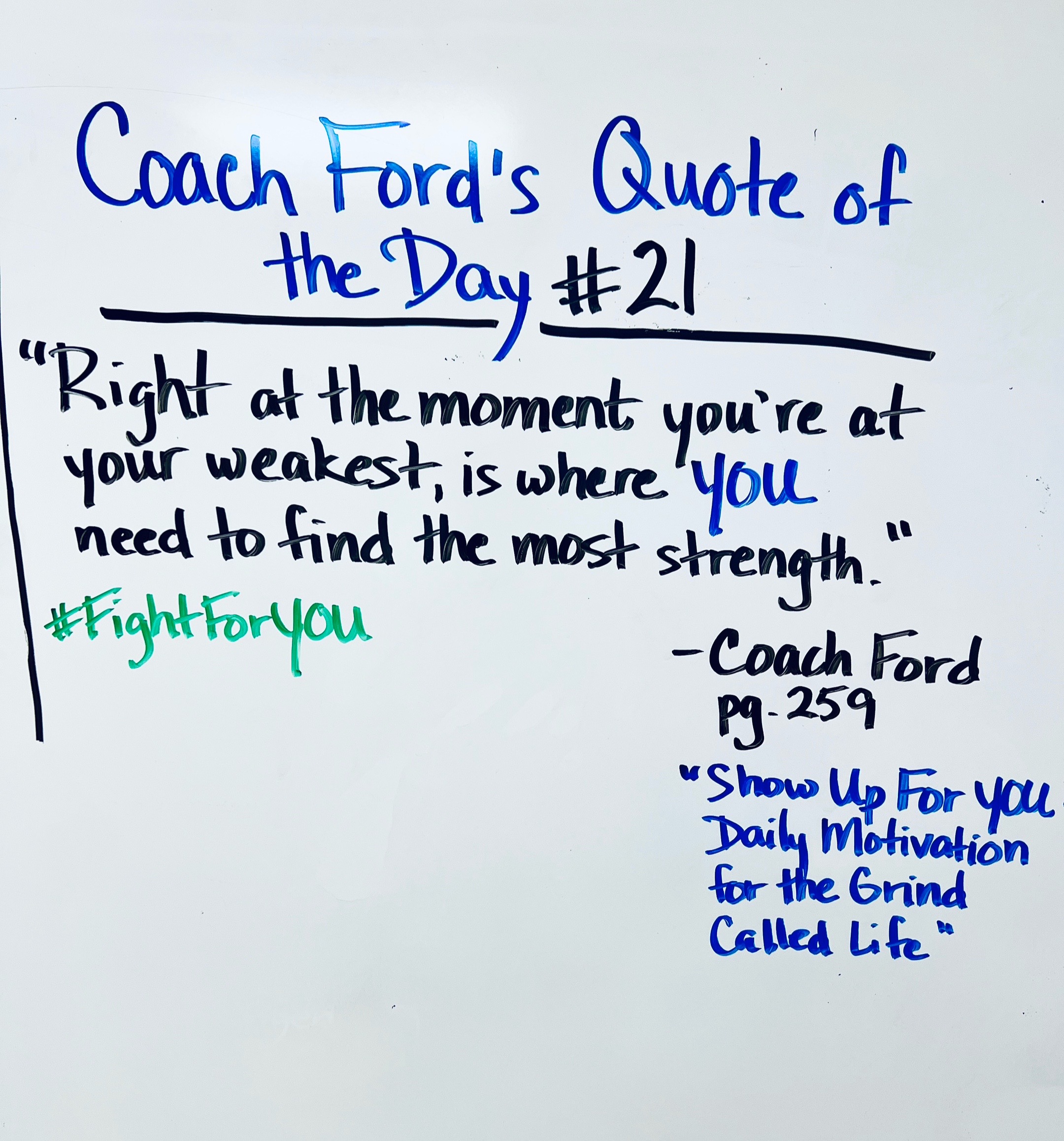 @Coach David Ford