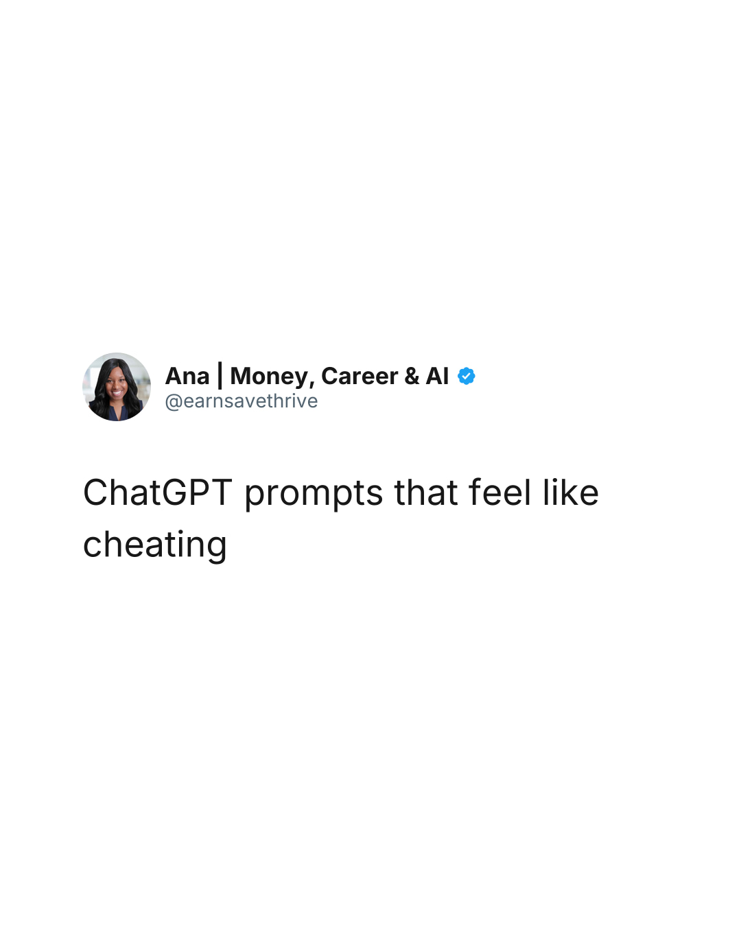 @Ana • Money, Career, AI