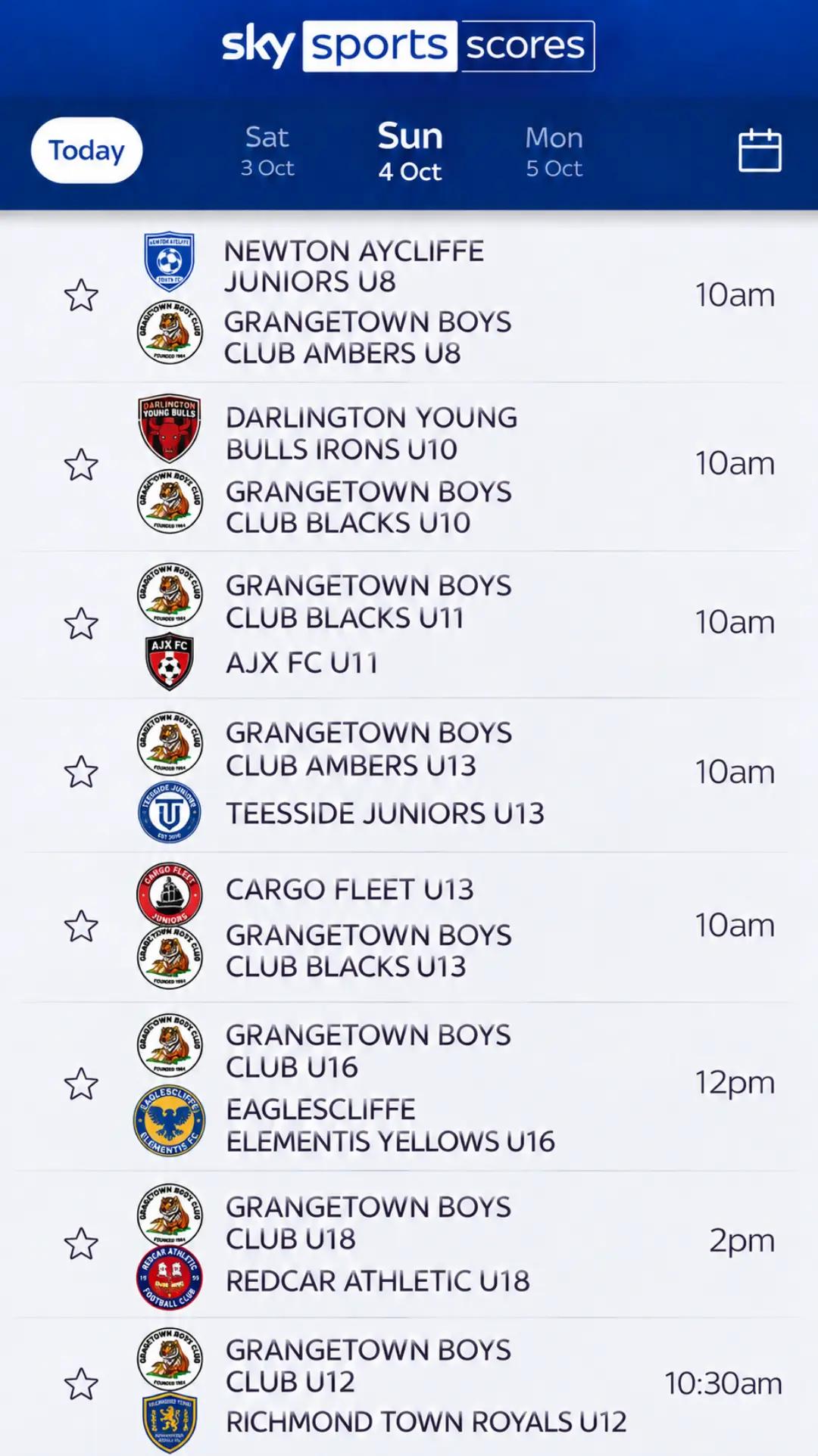 @Grangetown Boys Club juniors