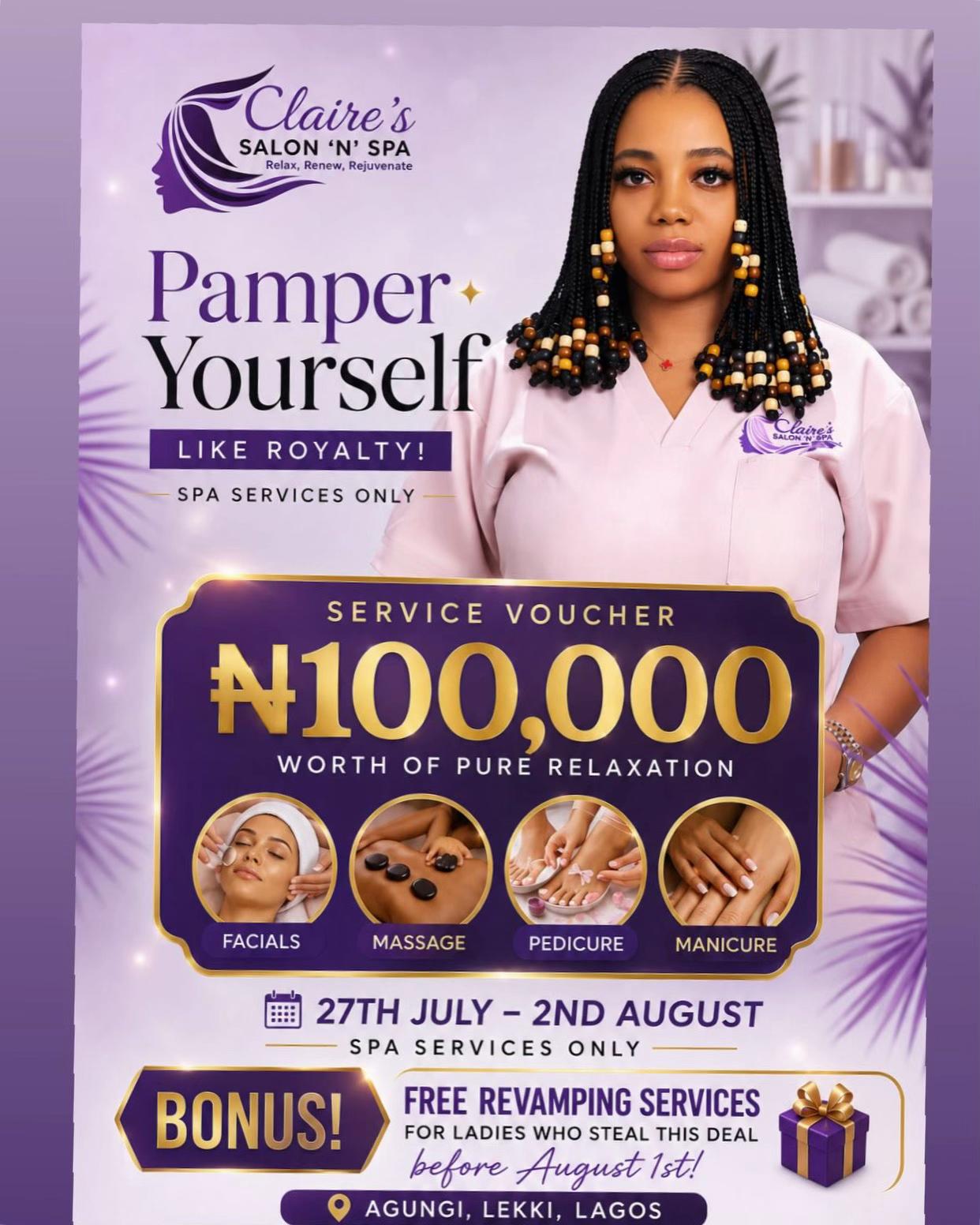 @SALON&SPA IN LEKKI LAGOS