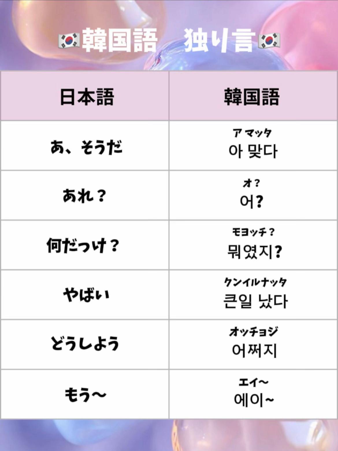 @【1日1分】韓国語🇰🇷