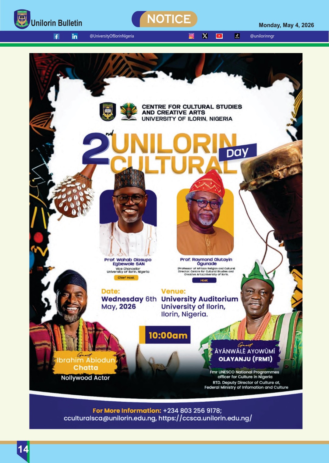 @University of Ilorin, Nigeria