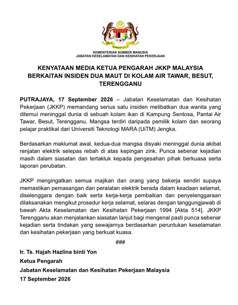 @JKKP / DOSH Malaysia