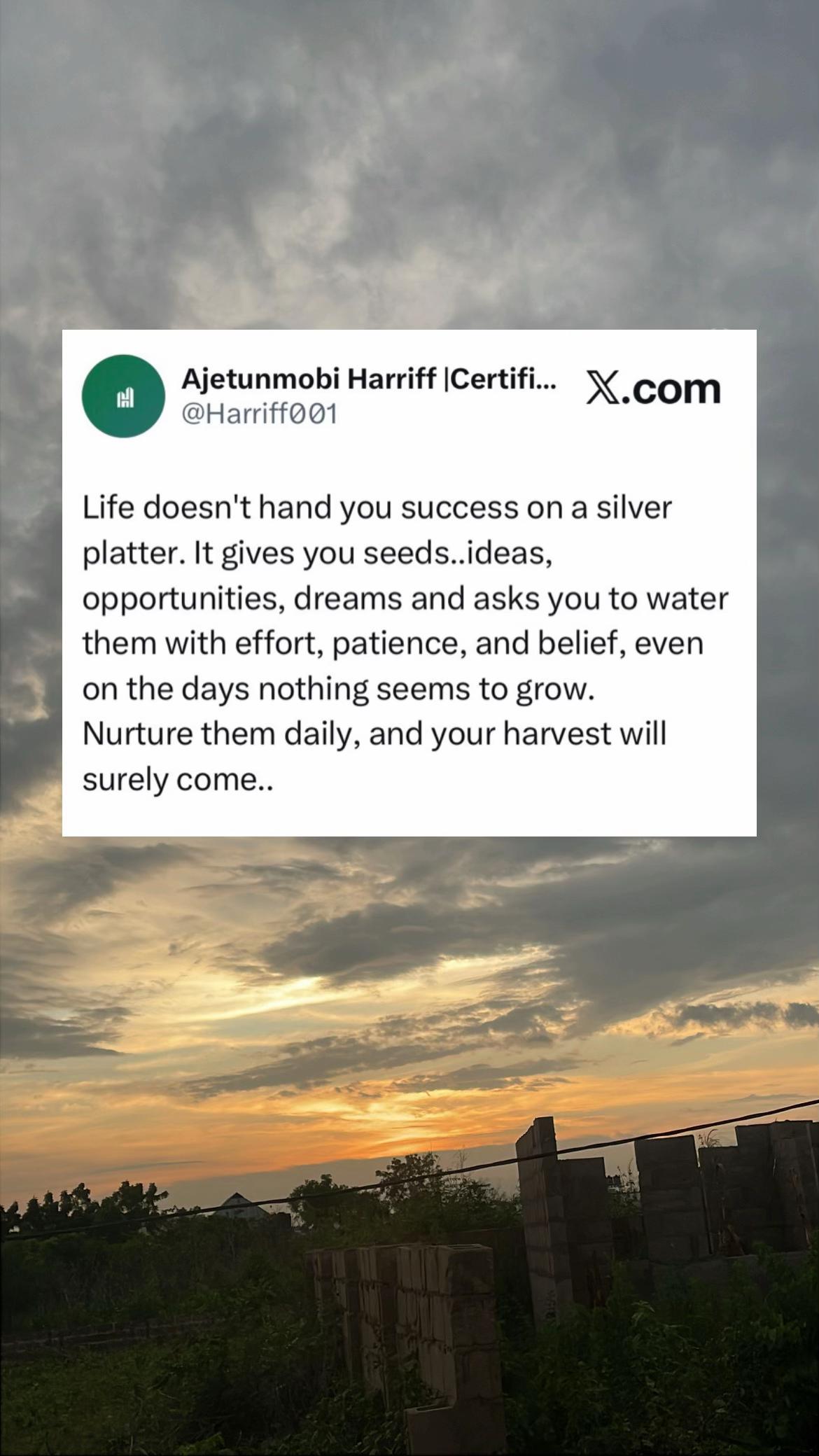 @Ajetunmobi Harriff