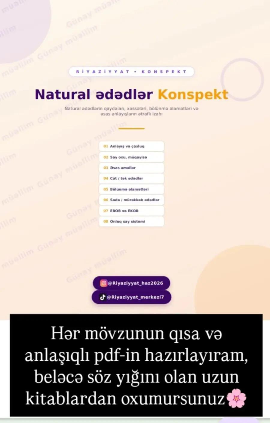 @Riyaziyyat hazırlığı👩🏫
