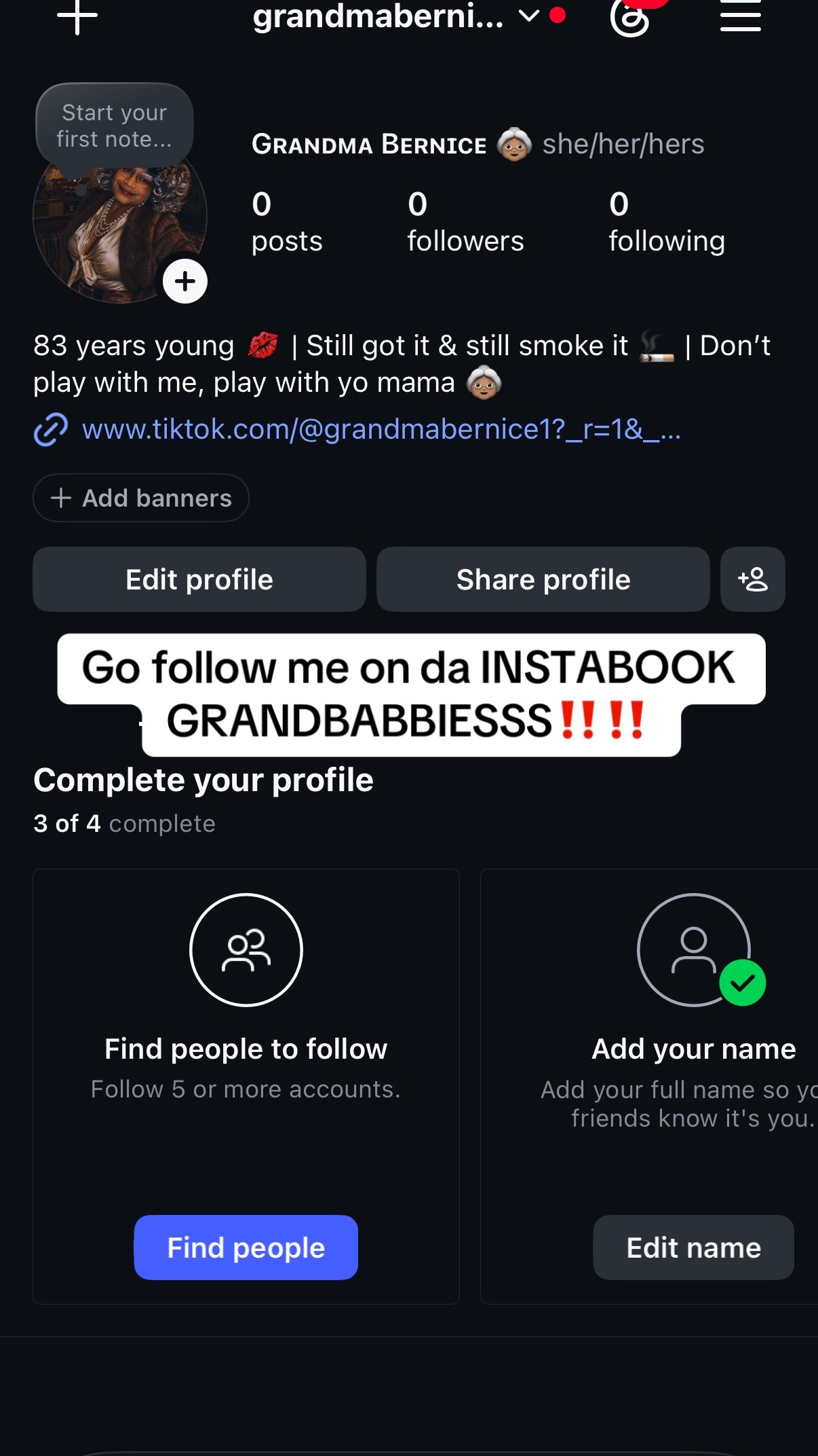 @Gʀᴀɴᴅᴍᴀ Bᴇʀɴɪᴄᴇ 👵🏽