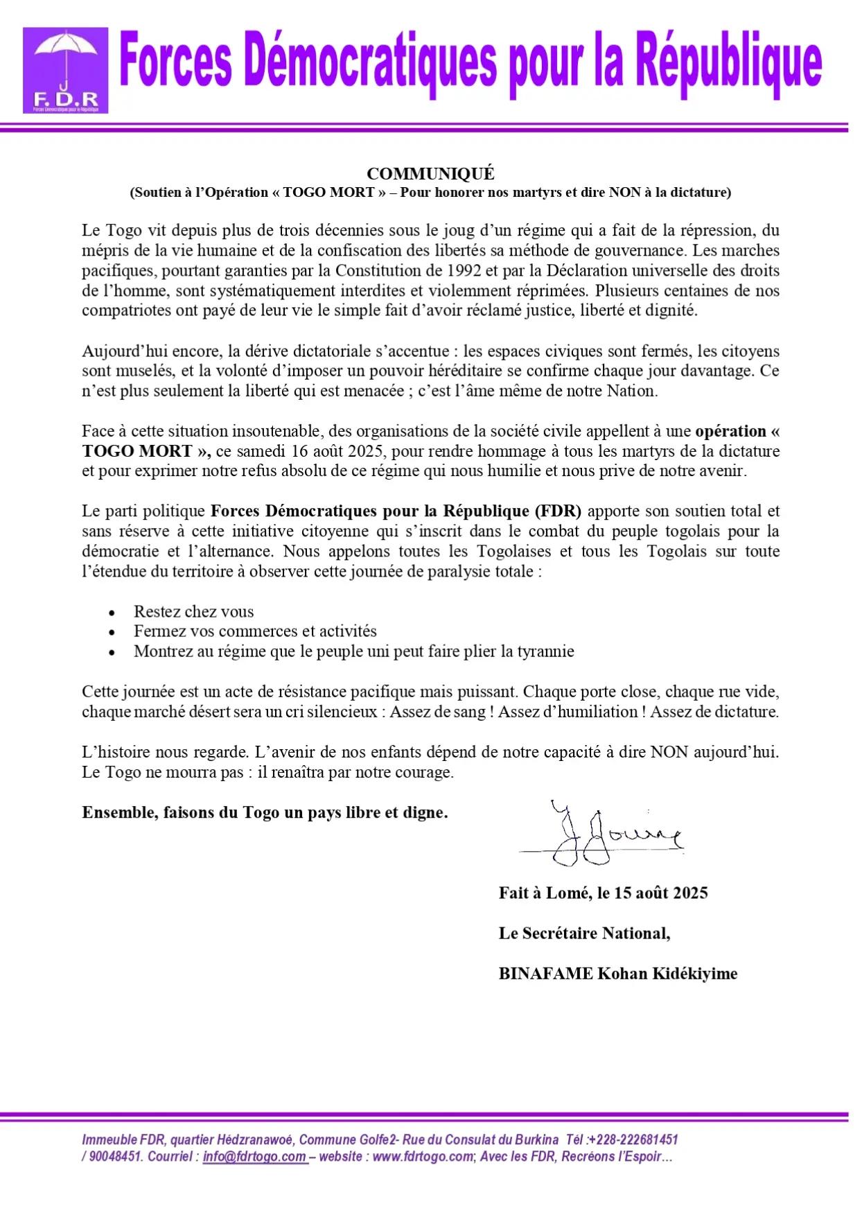 @Parti Politique FDR