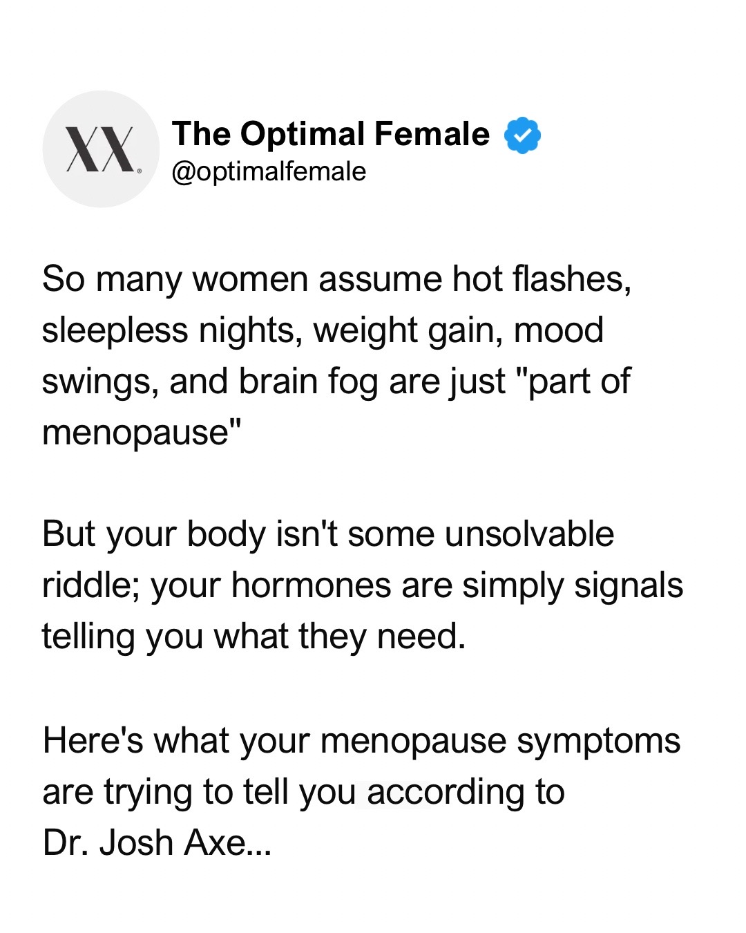 @The Optimal Female