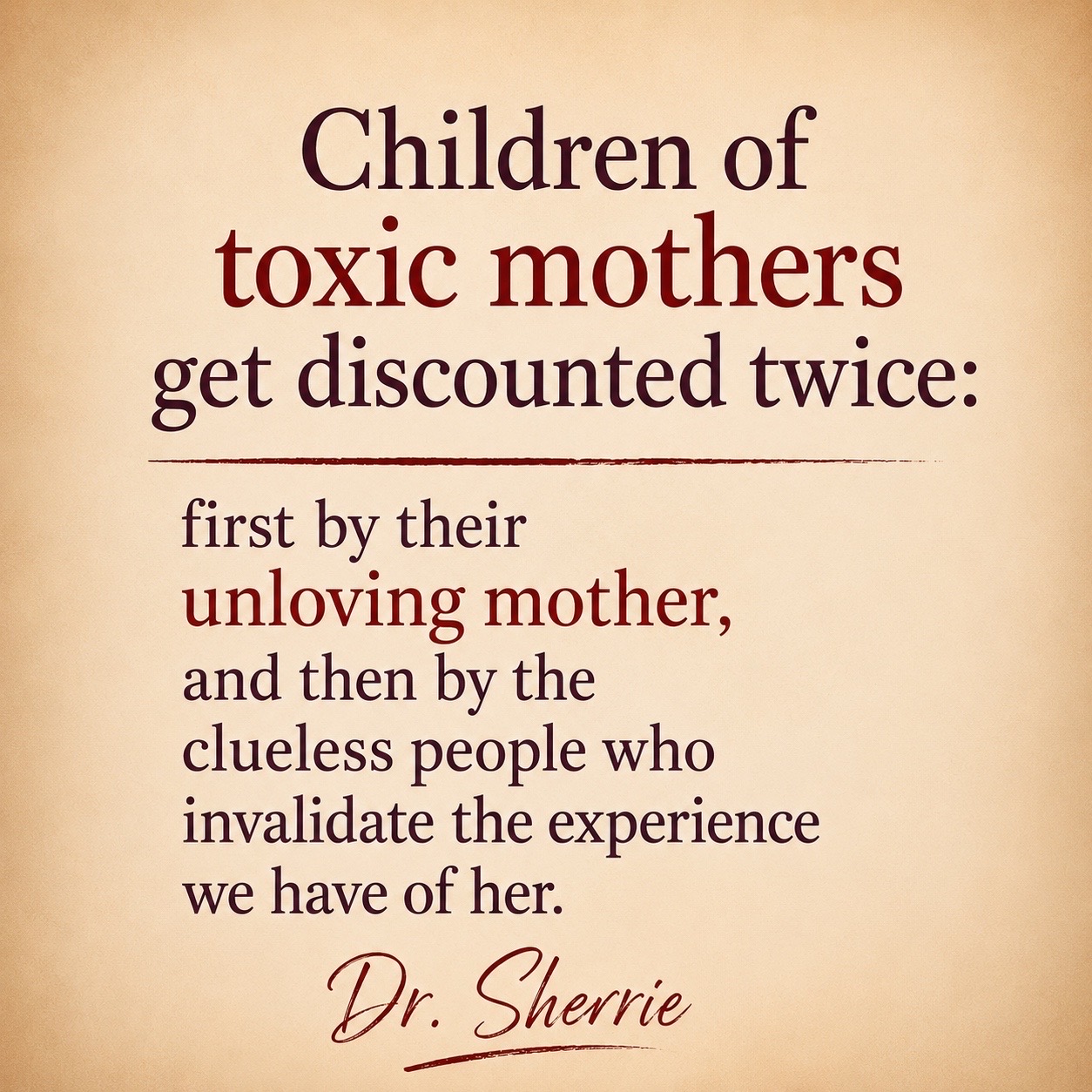 @Dr. Sherrie