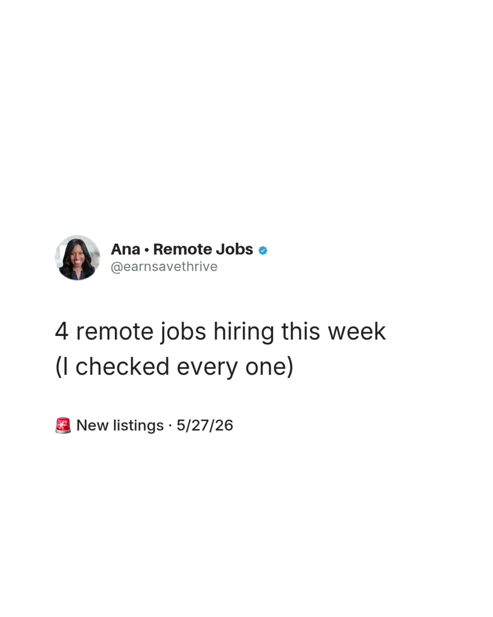 @Ana &bull; Remote Jobs