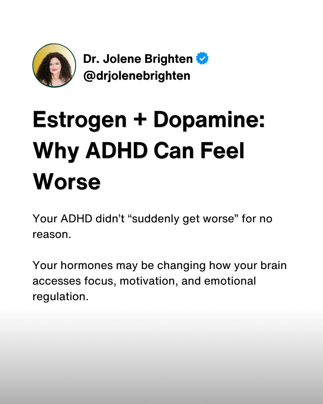 @Dr. Jolene Brighten