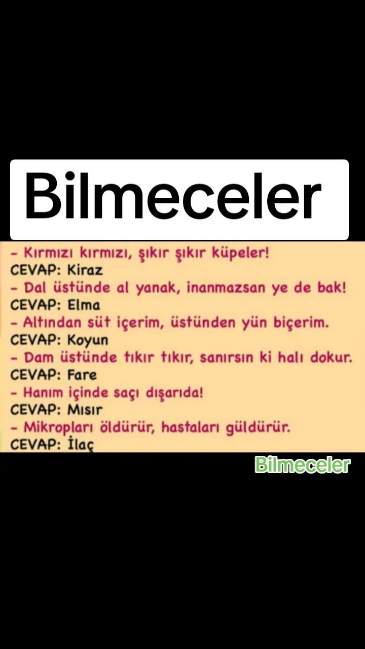 @Onur Çayğaracı 🌼Bilmeceler