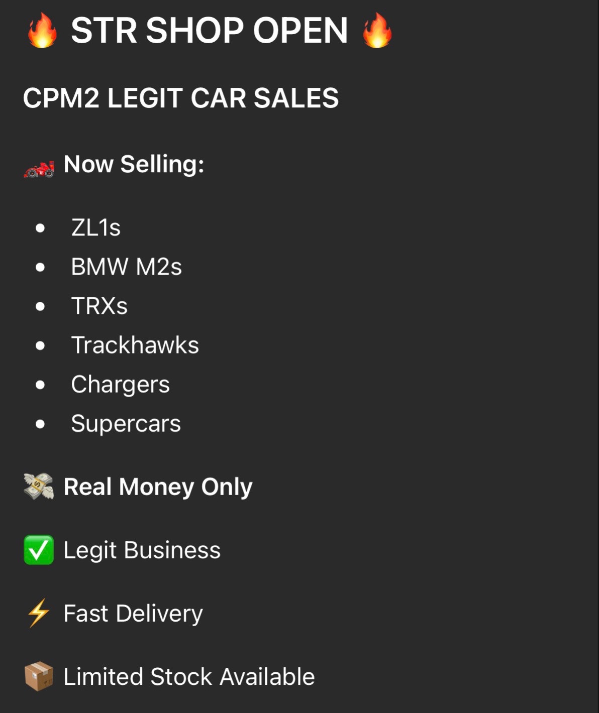@🏁&trade;STRLENREAPER.DEALERSHIP🏎️
