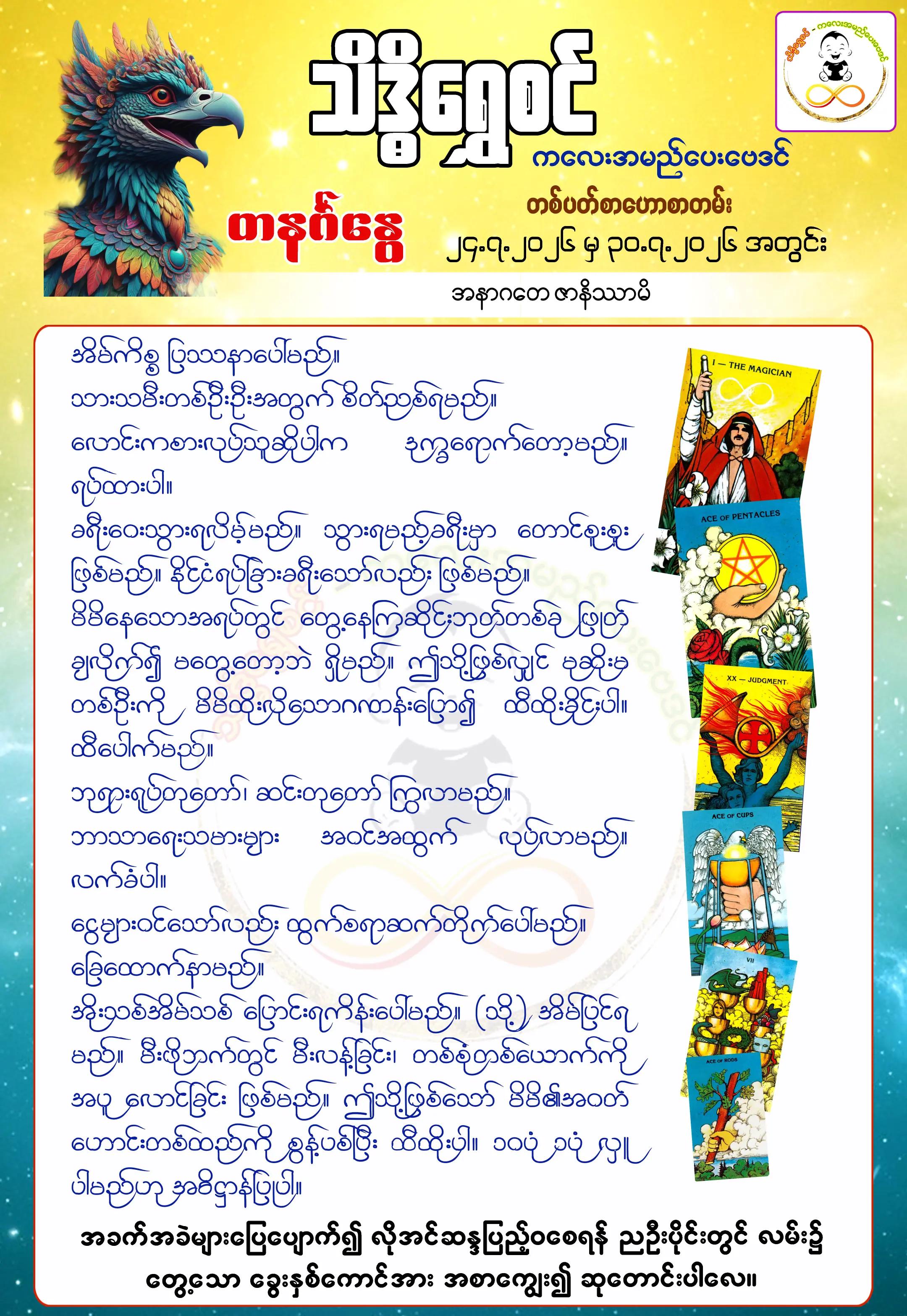 @သိဒ္ဓိရွှေစင် ကလေးအမည်ပေးဗေဒင်