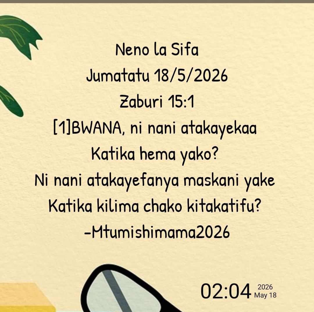 @Mtumishimama Church Online