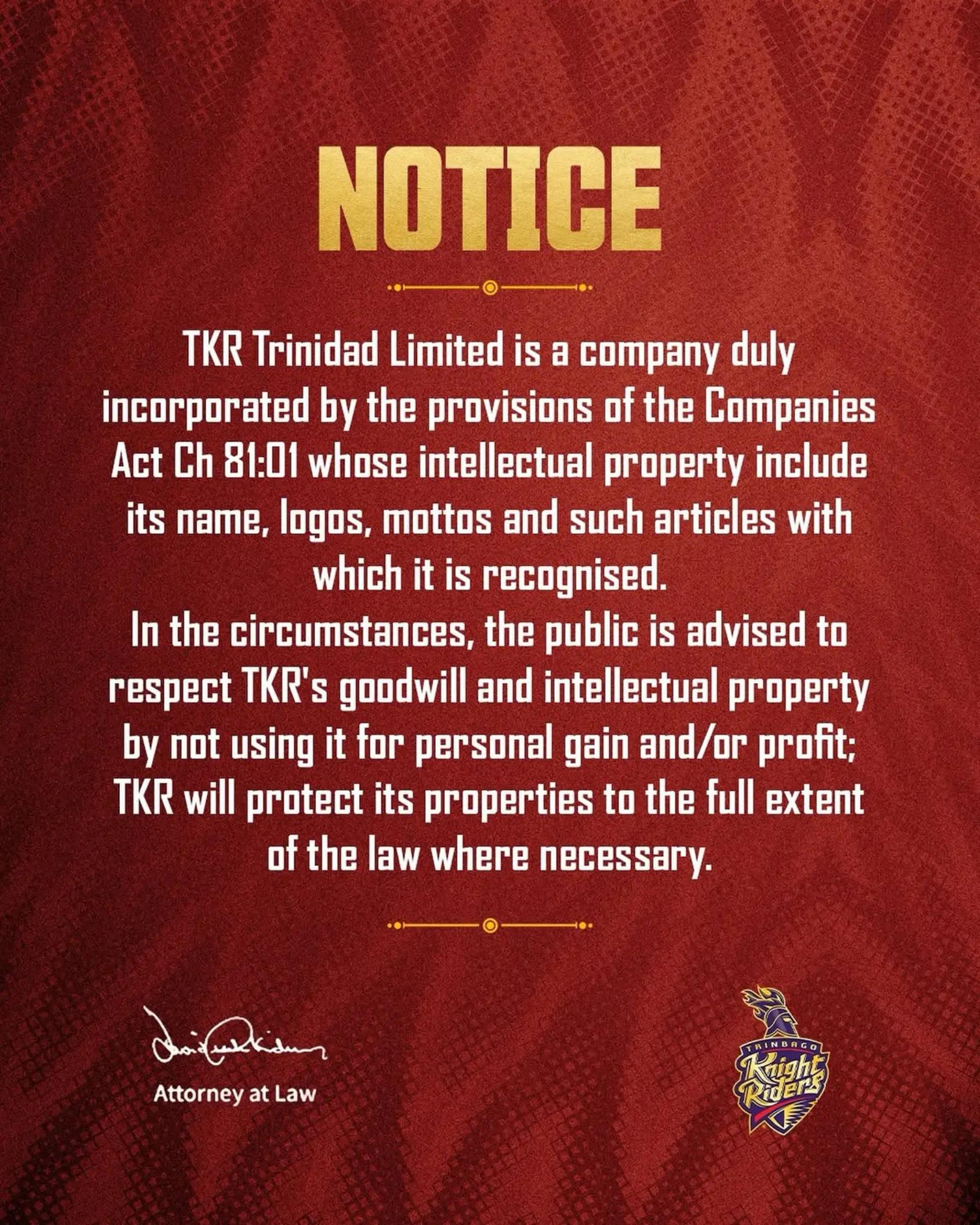 @Trinbago Knight Riders