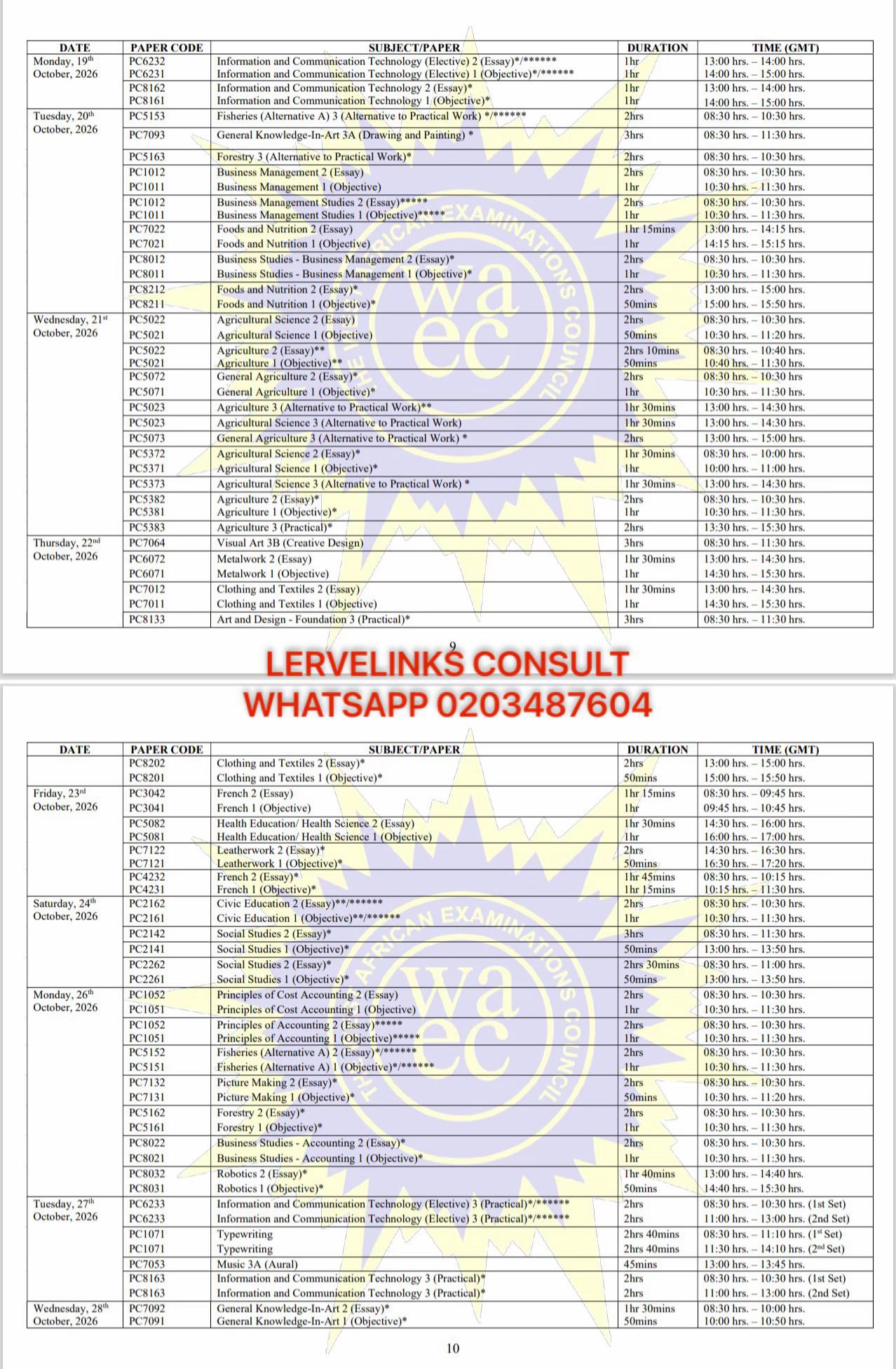@✍️📚🎓LERVELINKS EXAMS CONSULT
