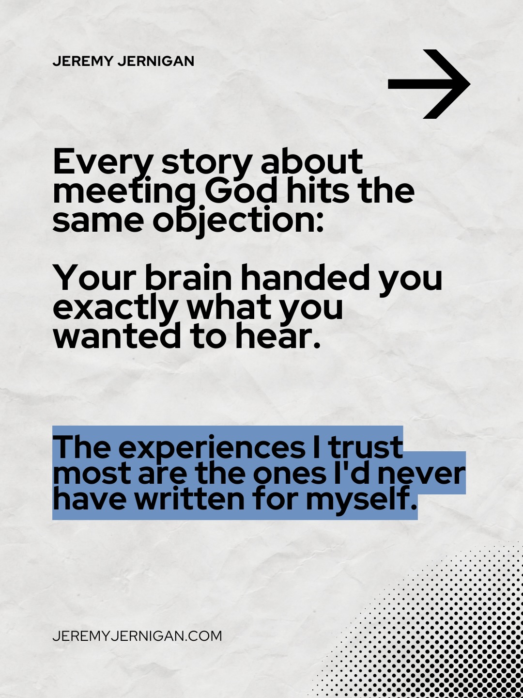 @Jeremy ๐๏ธ Not Your Pastor