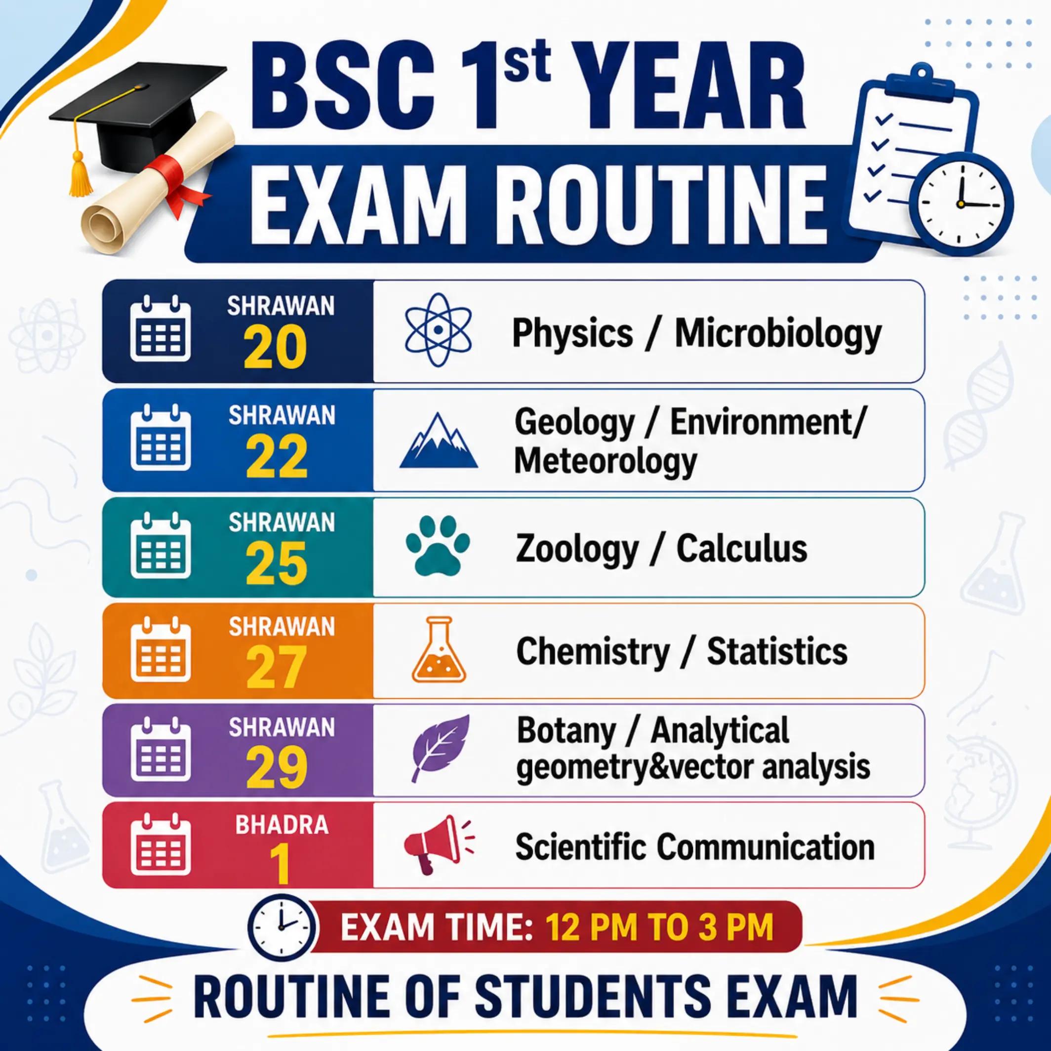 @Routine of students exam