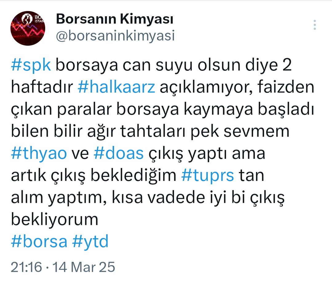 @Borsanın Kimyası
