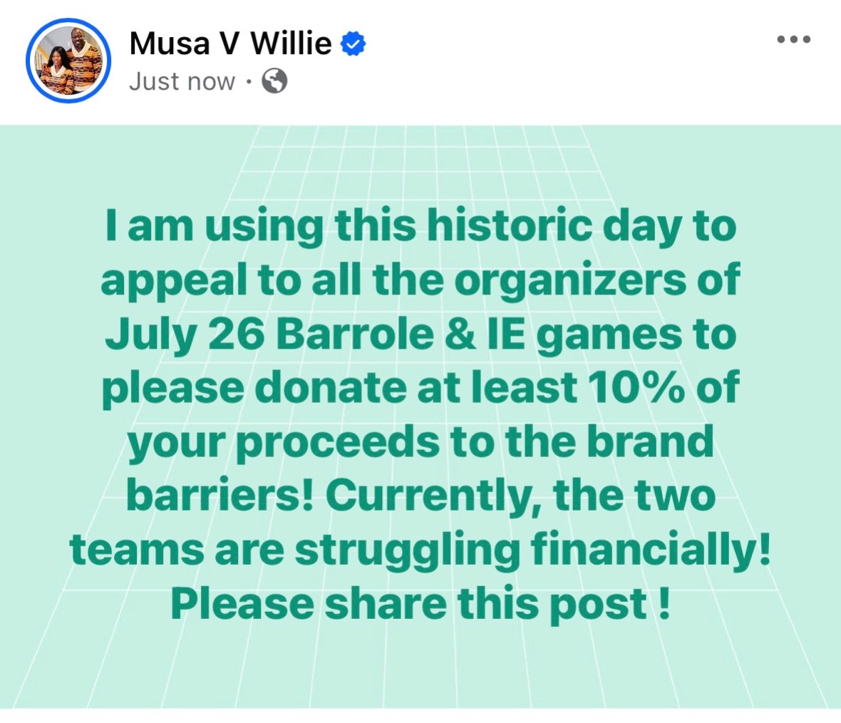 @Musa Willie