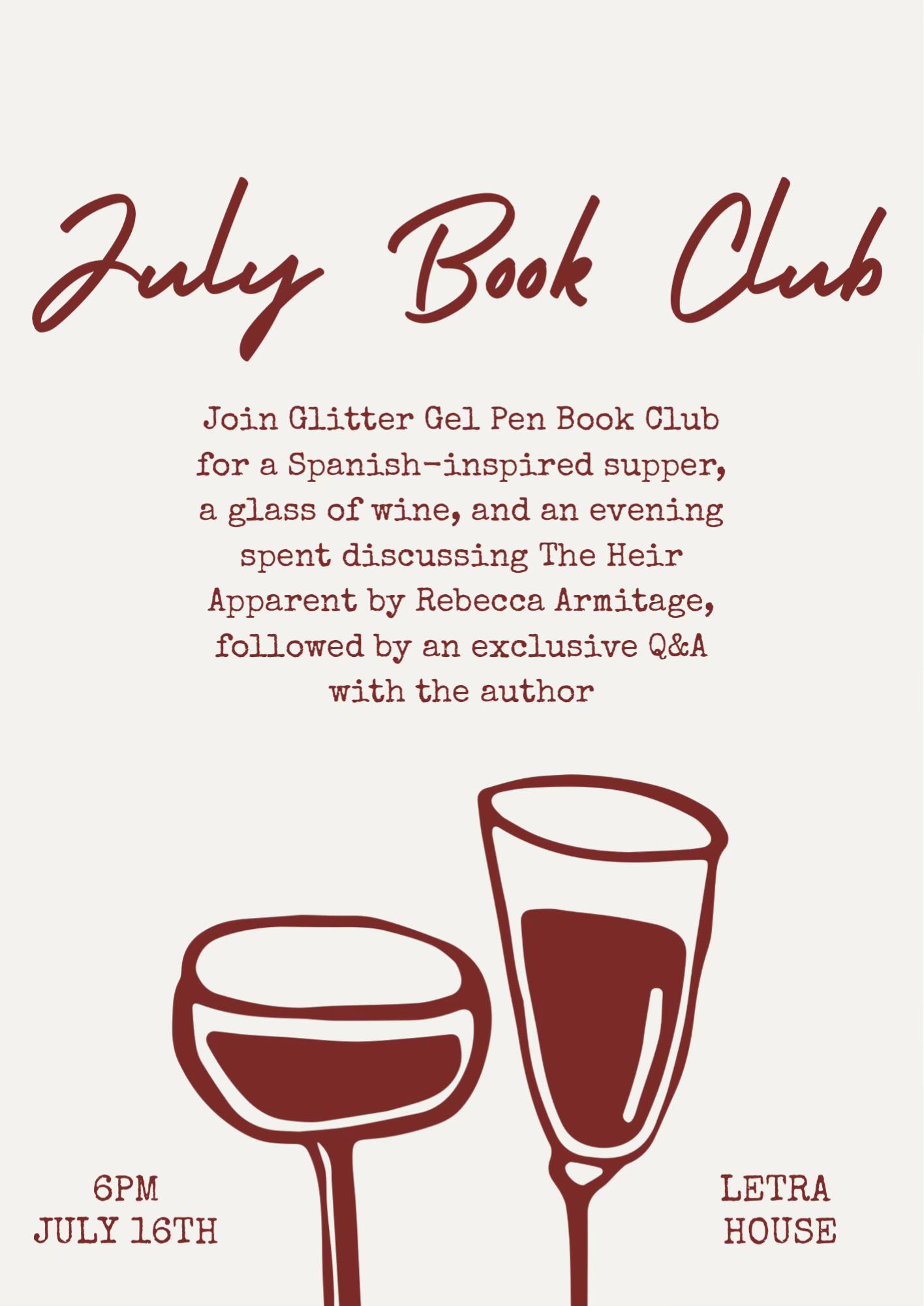 @glitter gel pen book club