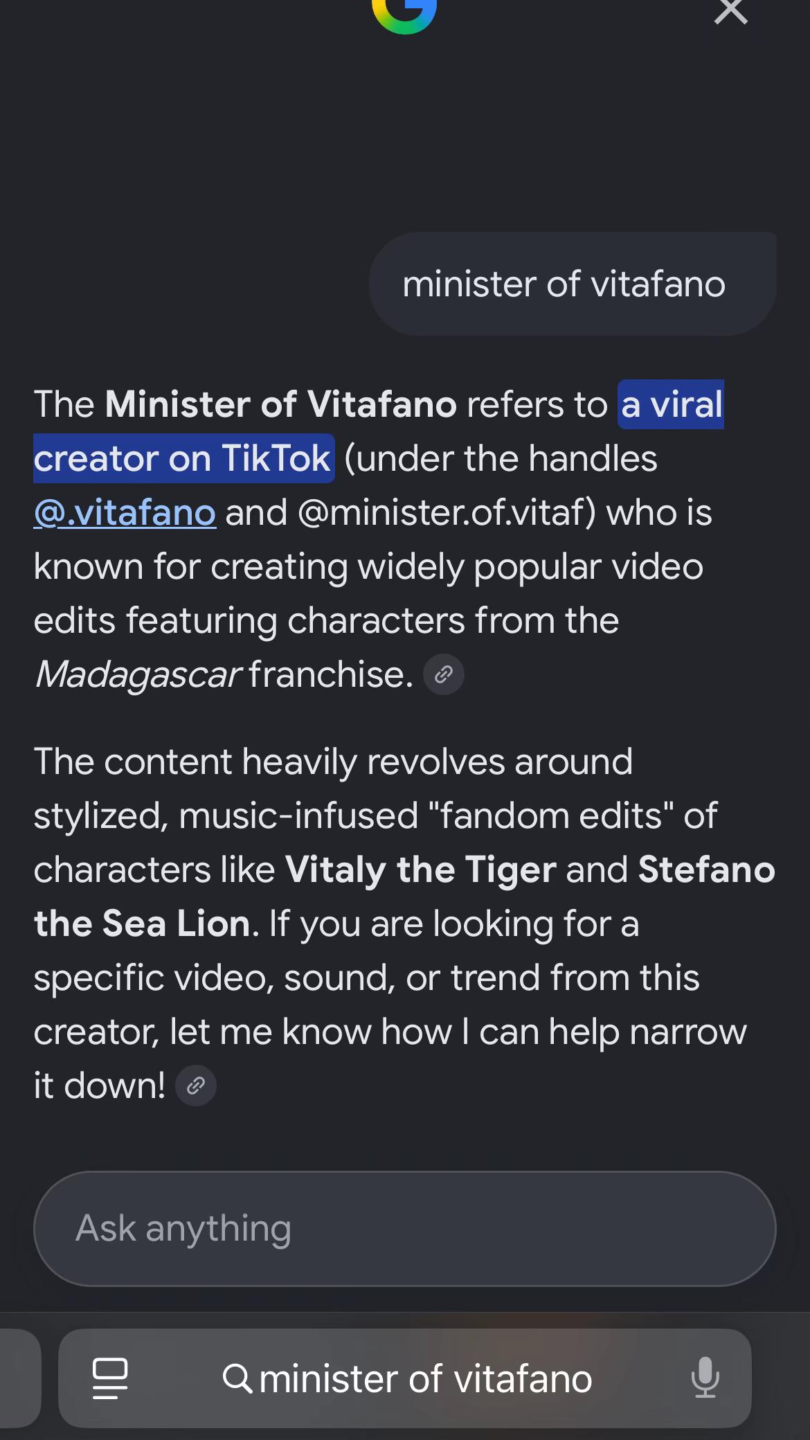 @Minister of Vitafano