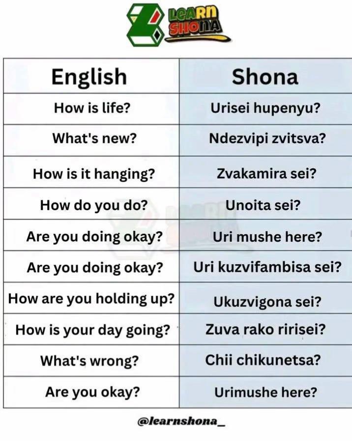 @Learn Shona
