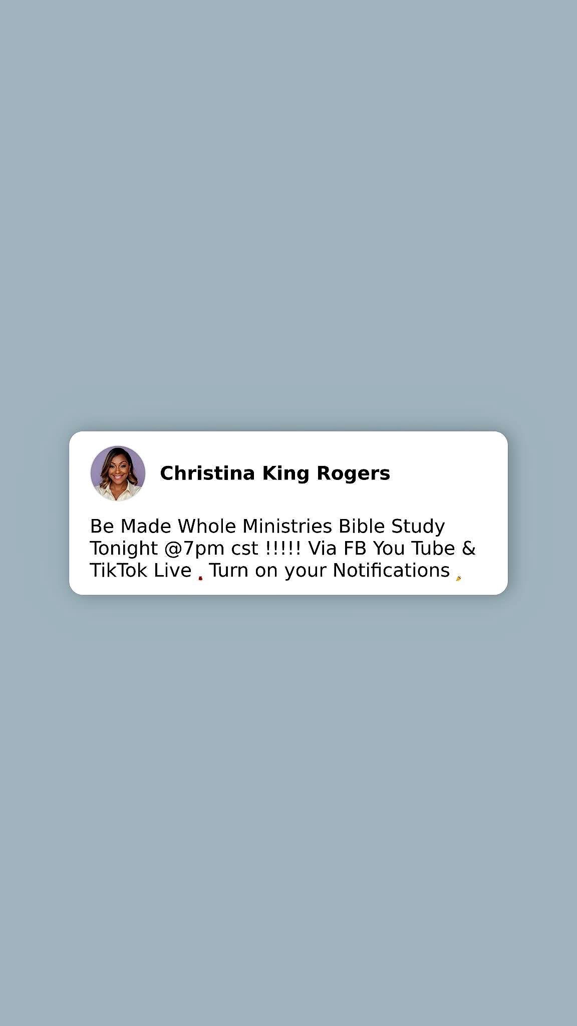 @Christina King Rogers