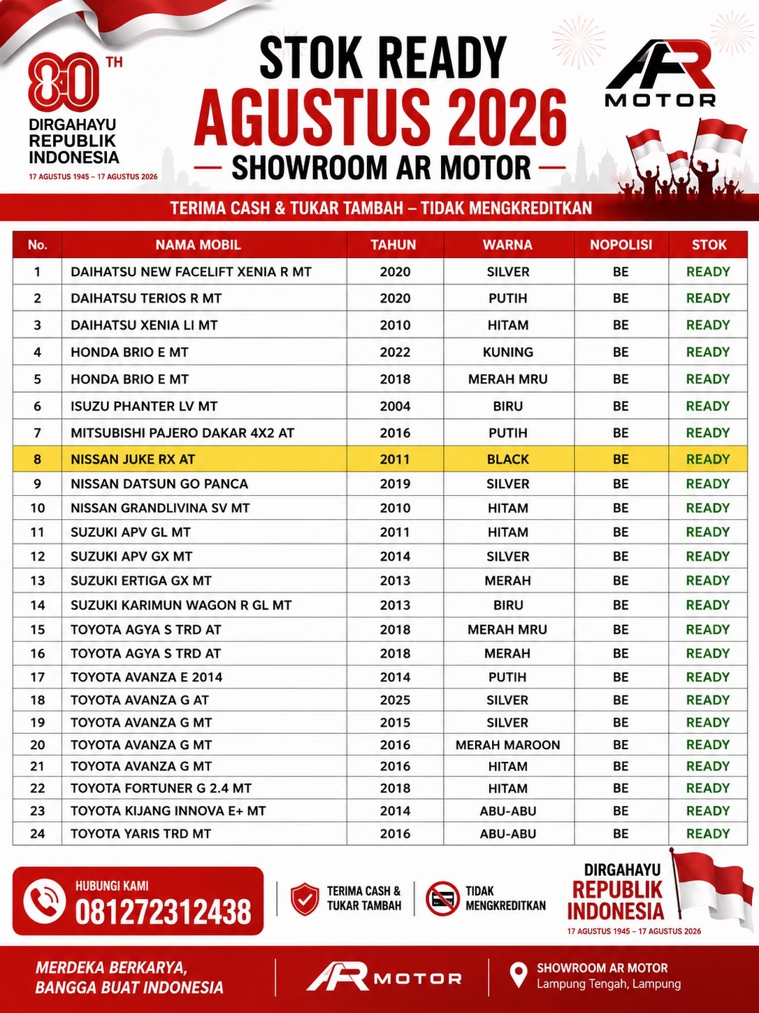 @SHOWROOM AR MOTOR BANDAR JAYA