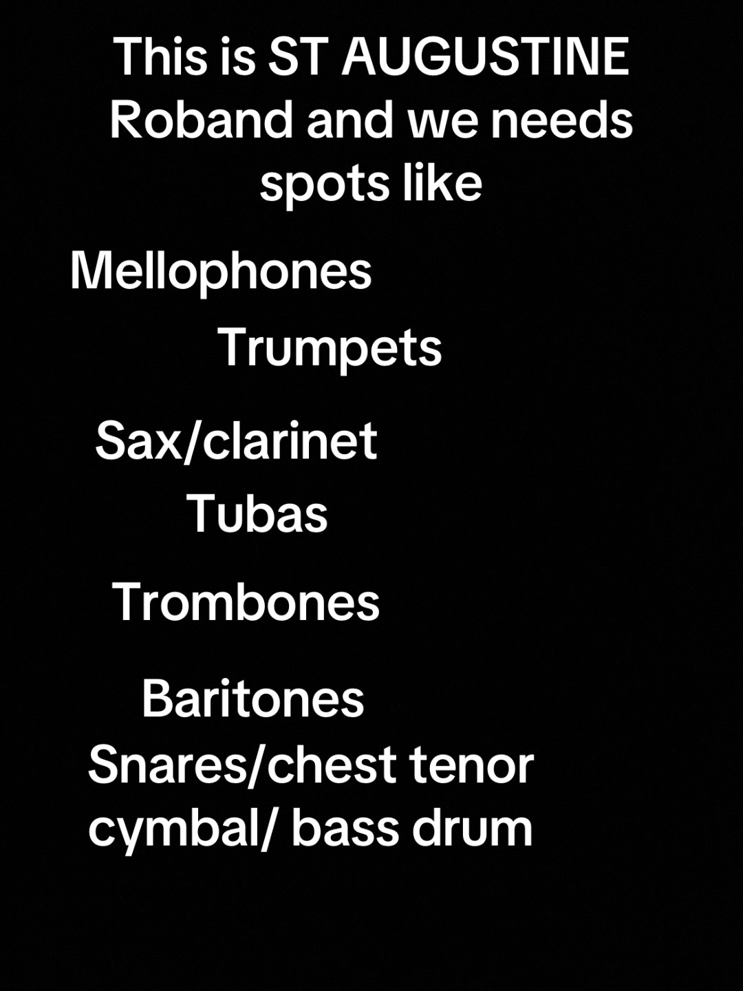 @ST AUGUSTINE RBLX BAND