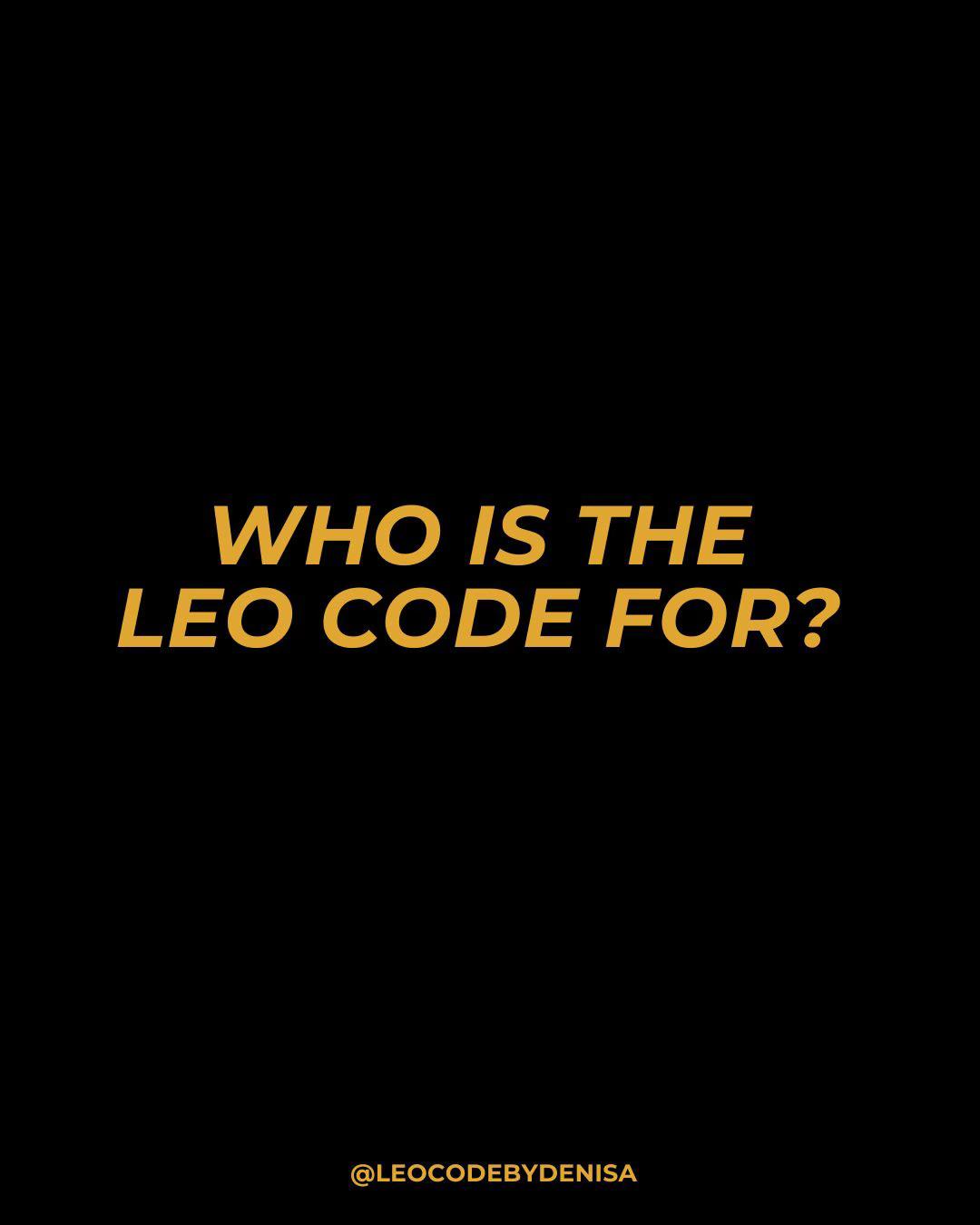 @Leo Code By Denisa