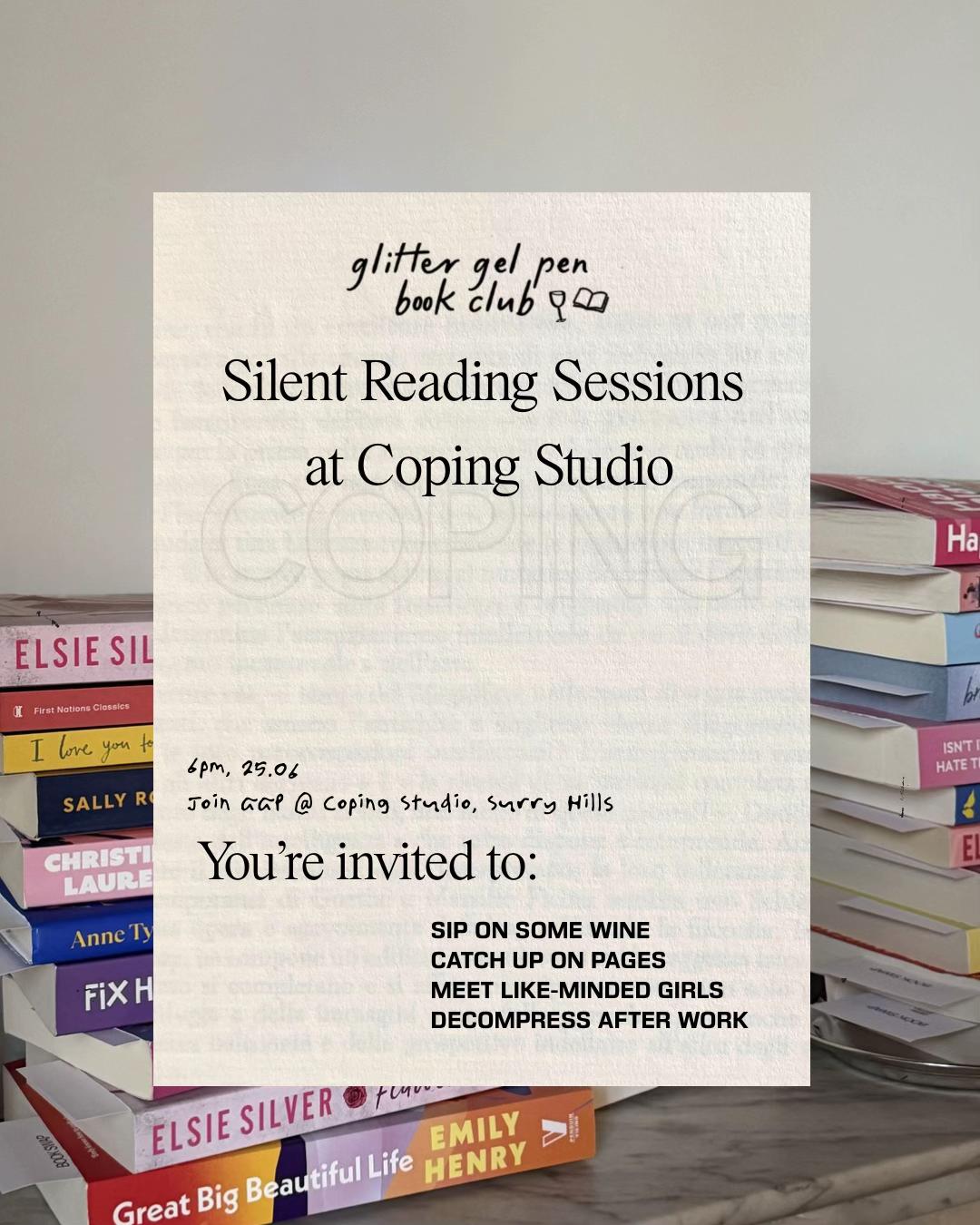 @glitter gel pen book club