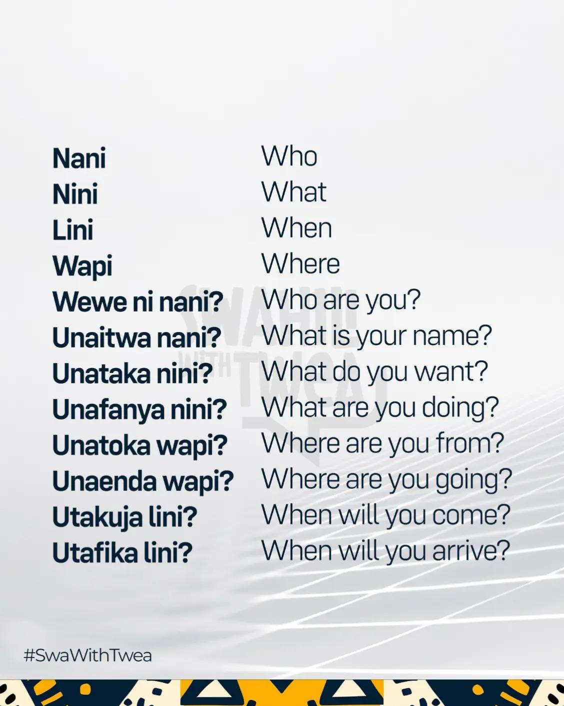 @Swahili With Twea