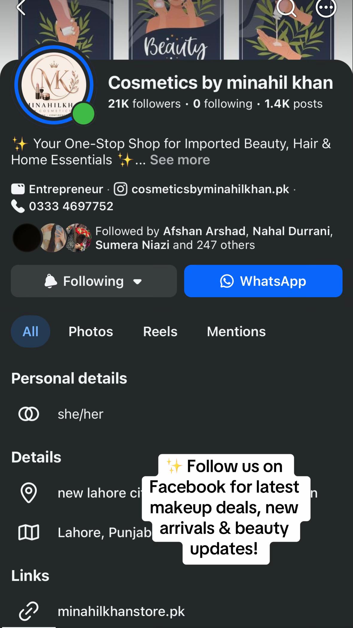 @Cosmetics By Minahil khan