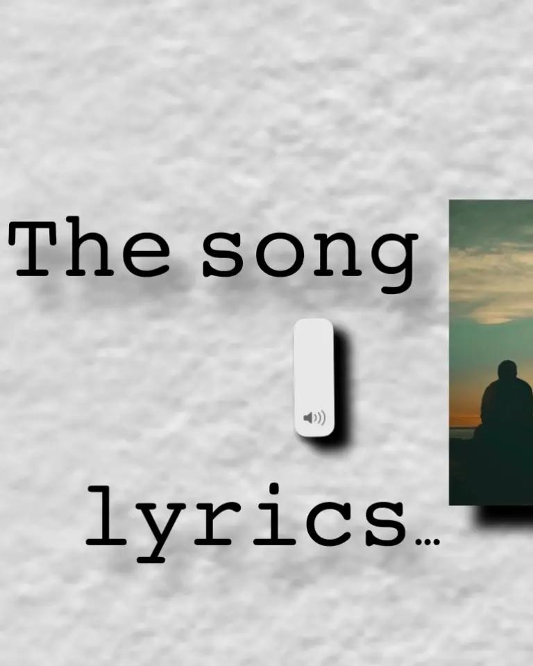 @The lyrics....