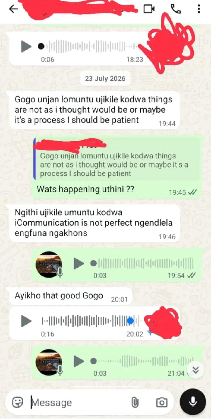 @Gogo mamoyo mazololo.