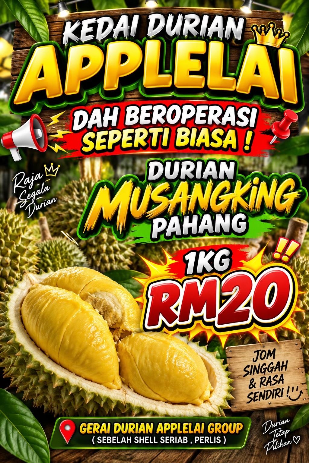 @Gerai Durian Murah Perlis 🇺🇦