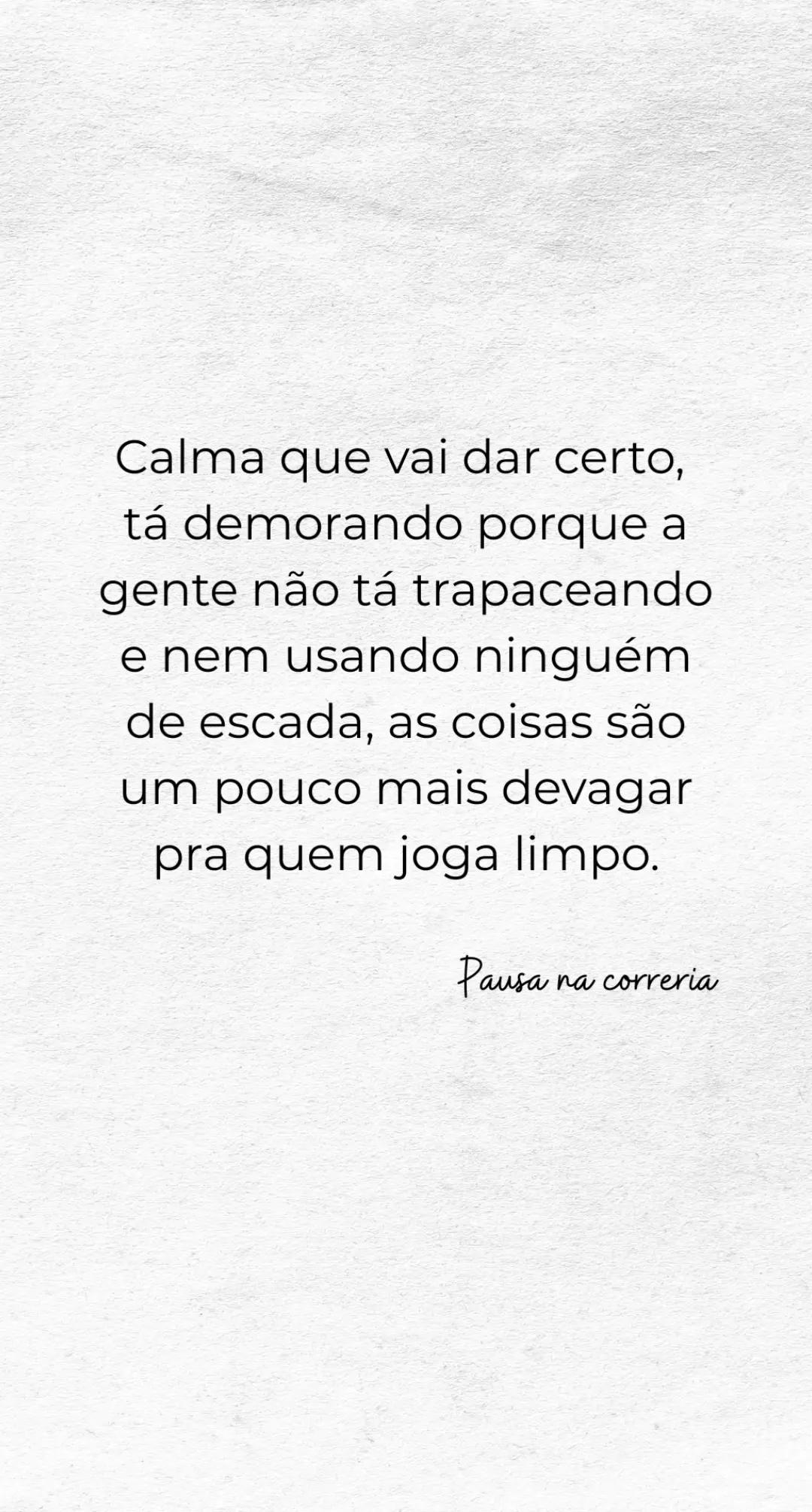 @Uma pausa na correria