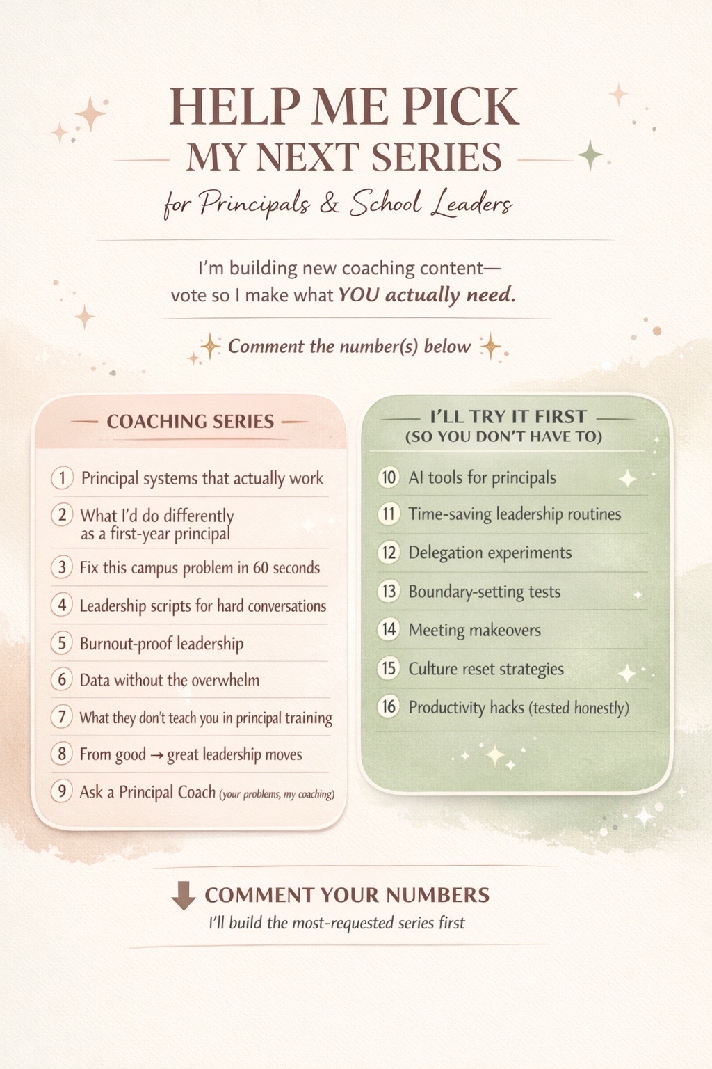 @Principal → Leadership Coach