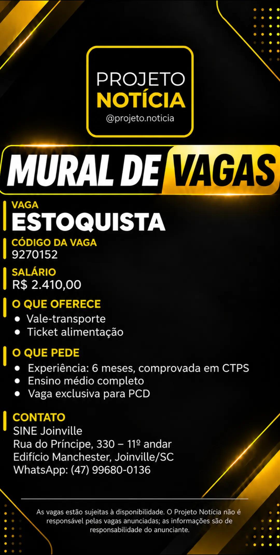 @Projeto Notícia | Vagas JOI-SC