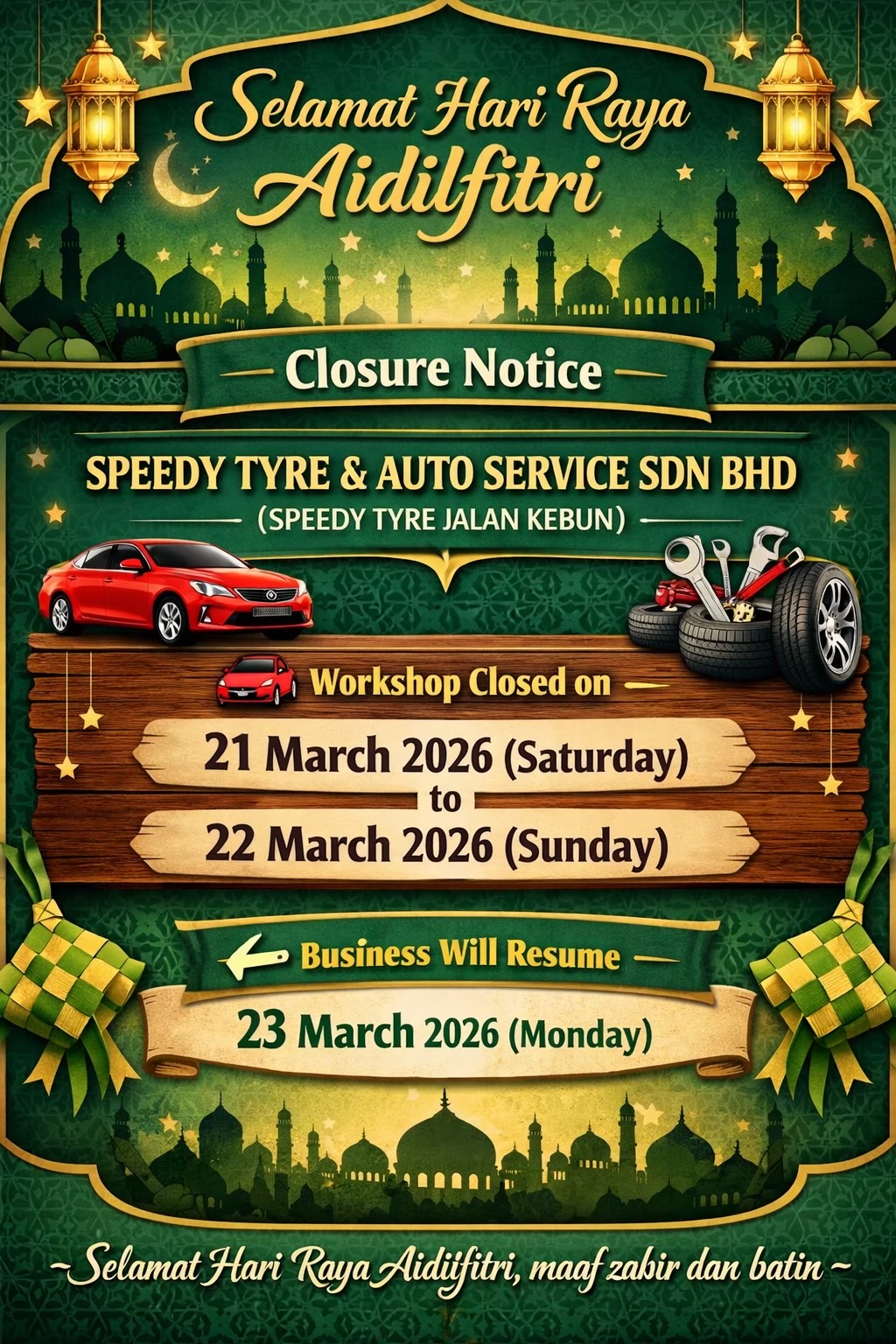 @SPEEDY TYRE JALAN KEBUN