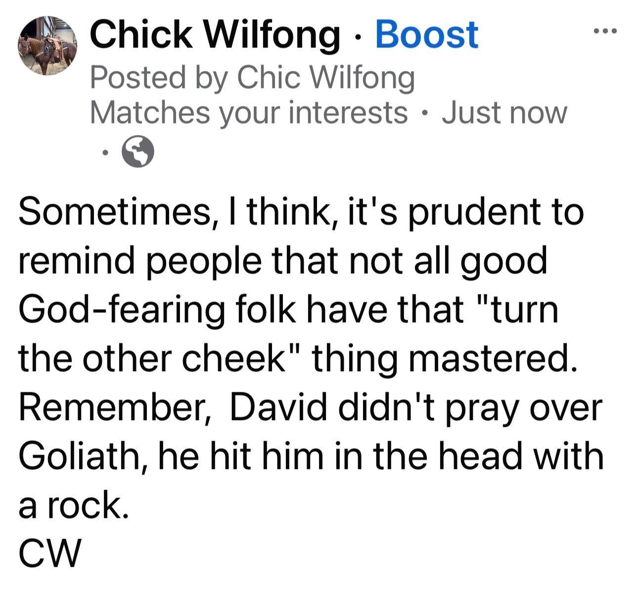 @Chick Wilfong