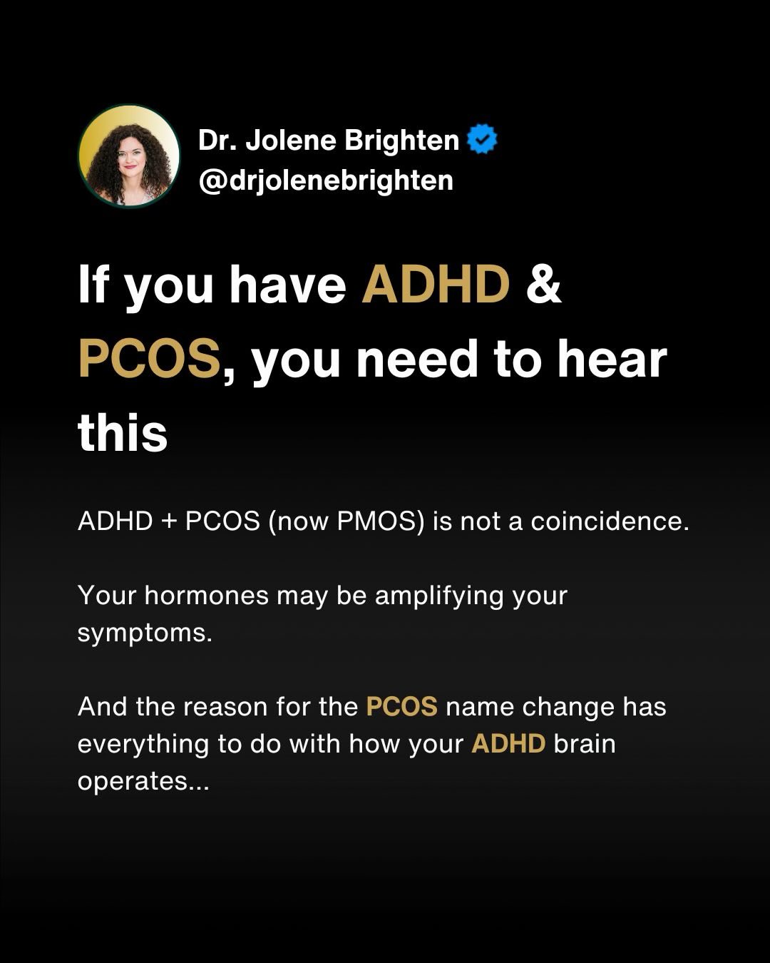 @Dr. Jolene Brighten