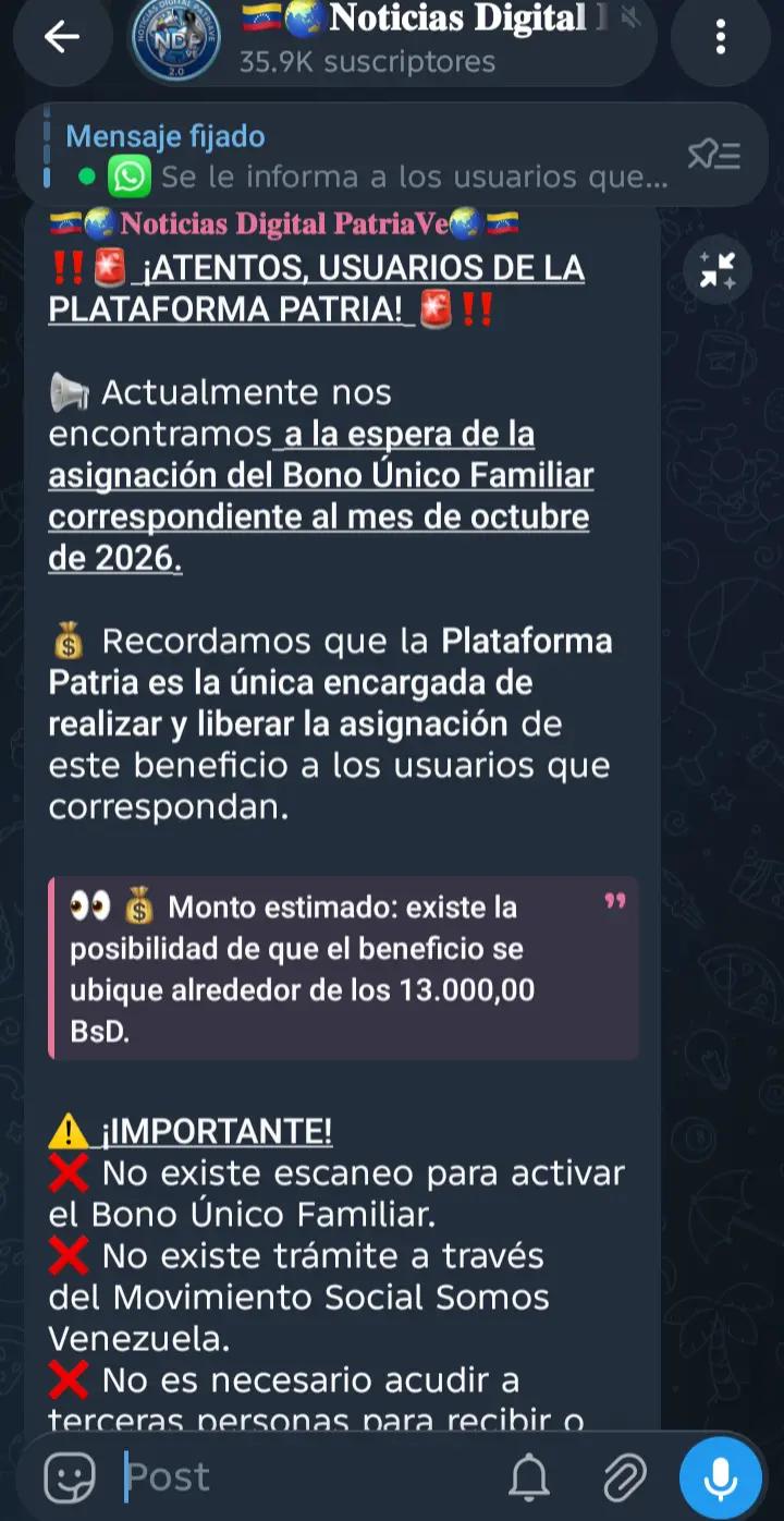 @NoticiasDPatria_Ve