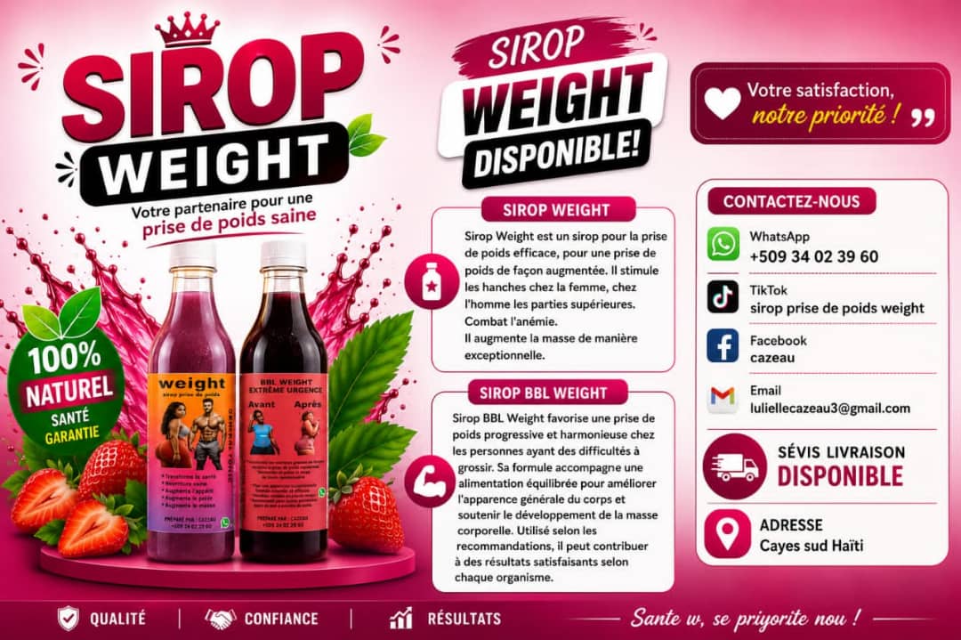 @sirop prise de poids weight