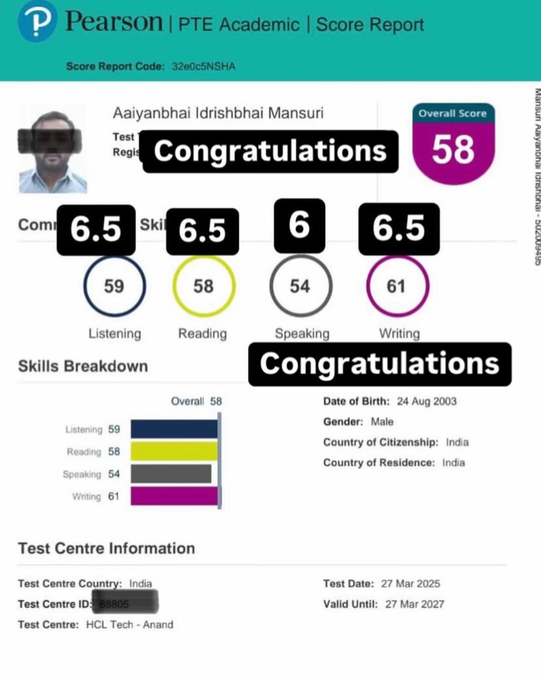@PTE/IELTS CERTIFICATE 75PLUS🏆